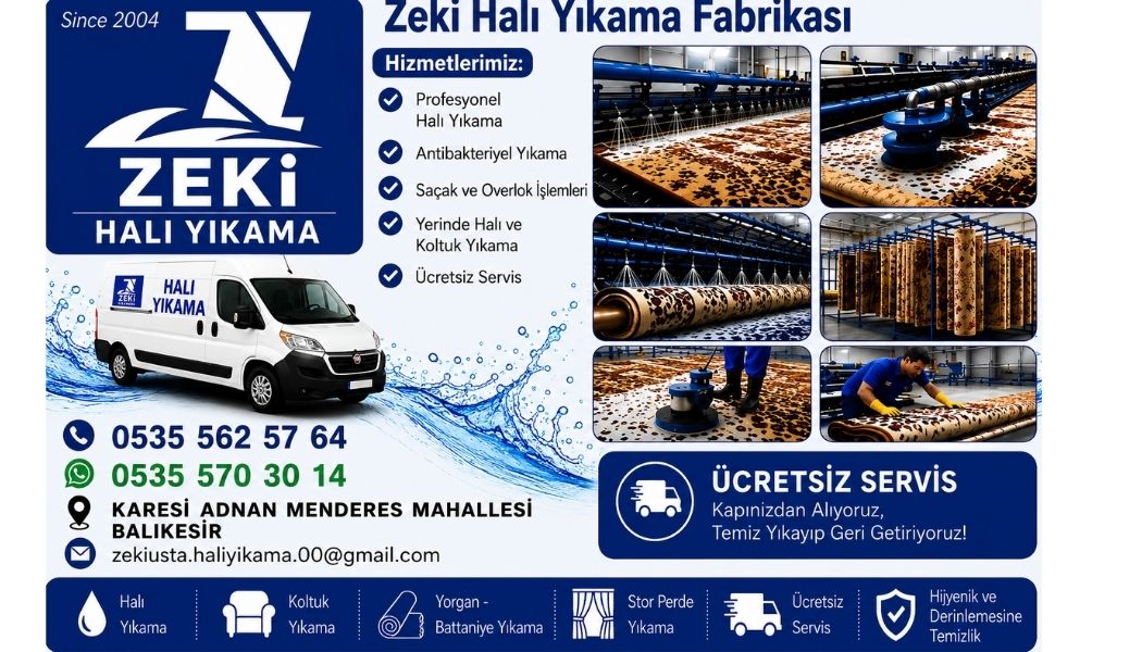 Karesi Adnan Menderes Halı Yıkama Hizmeti