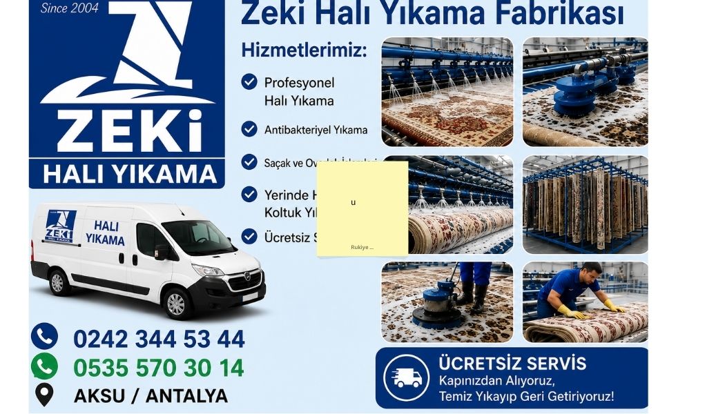 Antalya Aksu Halı Yıkama Hizmeti