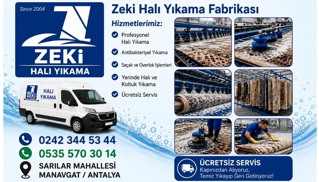 Manavgat Sarılar Mahallesi Halı Yıkama Hizmeti